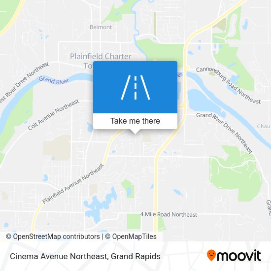 Cinema Avenue Northeast map