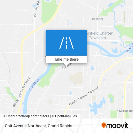 Coit Avenue Northeast map