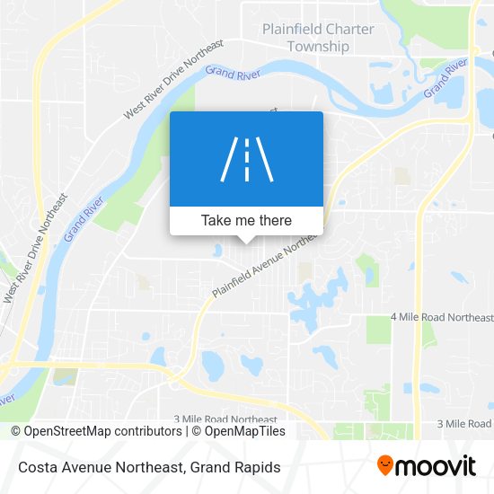 Costa Avenue Northeast map