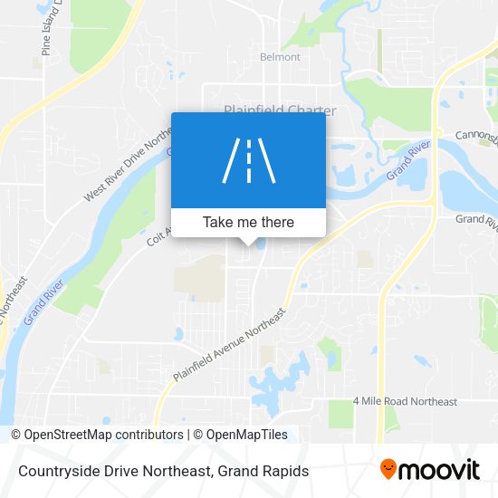 Countryside Drive Northeast map