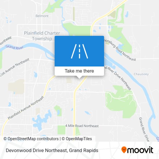 Devonwood Drive Northeast map