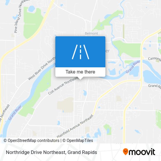 Mapa de Northridge Drive Northeast