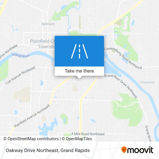 Mapa de Oakway Drive Northeast