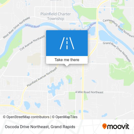Oscoda Drive Northeast map