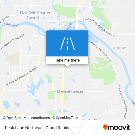 Peak Lane Northeast map