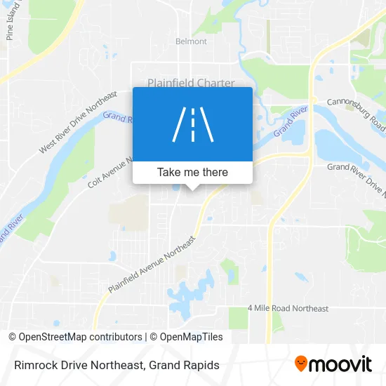 Rimrock Drive Northeast map