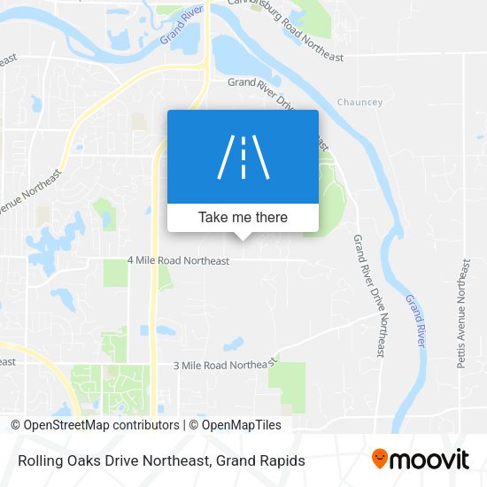Rolling Oaks Drive Northeast map