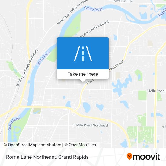 Mapa de Roma Lane Northeast