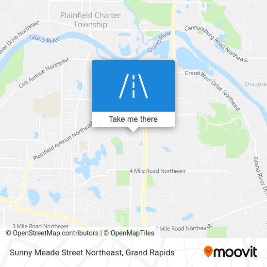 Sunny Meade Street Northeast map
