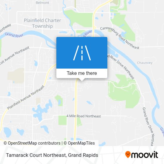 Mapa de Tamarack Court Northeast
