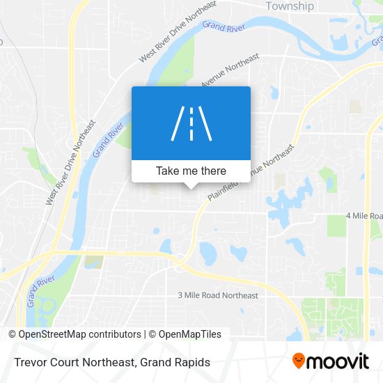 Trevor Court Northeast map