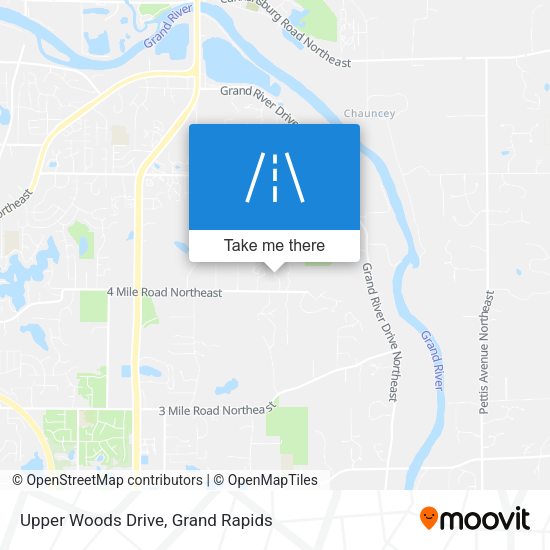 Upper Woods Drive map