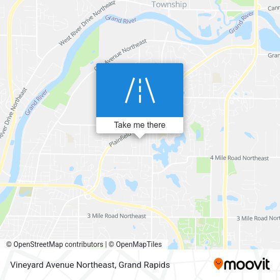 Vineyard Avenue Northeast map