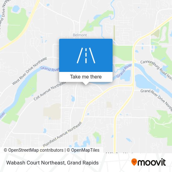 Mapa de Wabash Court Northeast