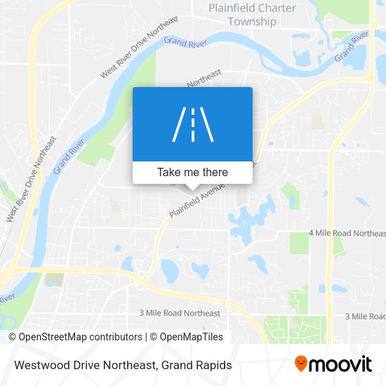 Westwood Drive Northeast map
