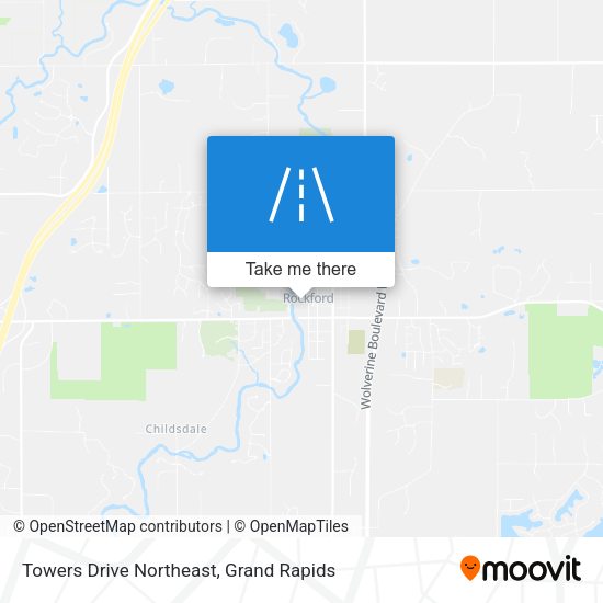 Towers Drive Northeast map