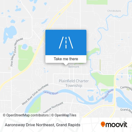 Mapa de Aaronsway Drive Northeast