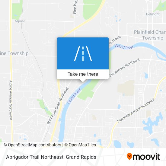 Abrigador Trail Northeast map