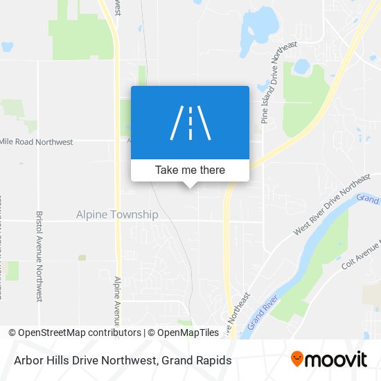 Mapa de Arbor Hills Drive Northwest