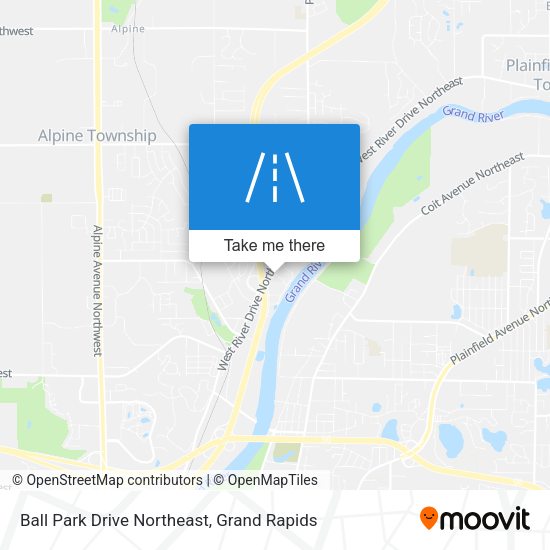 Mapa de Ball Park Drive Northeast
