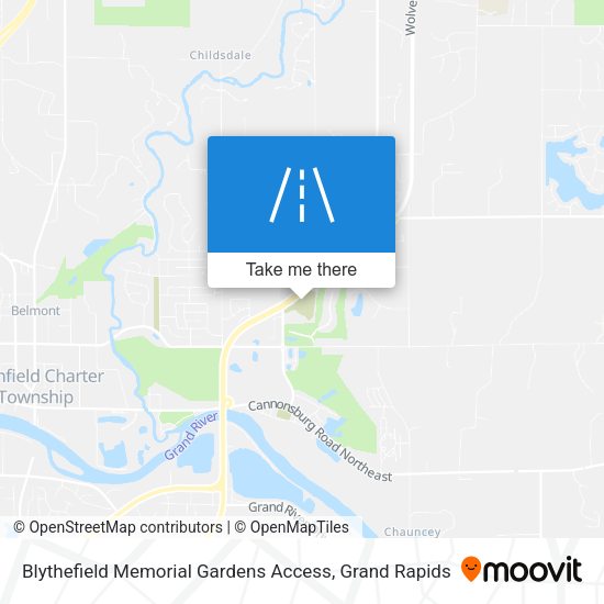Blythefield Memorial Gardens Access map