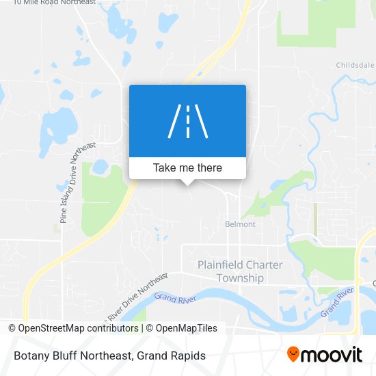 Botany Bluff Northeast map