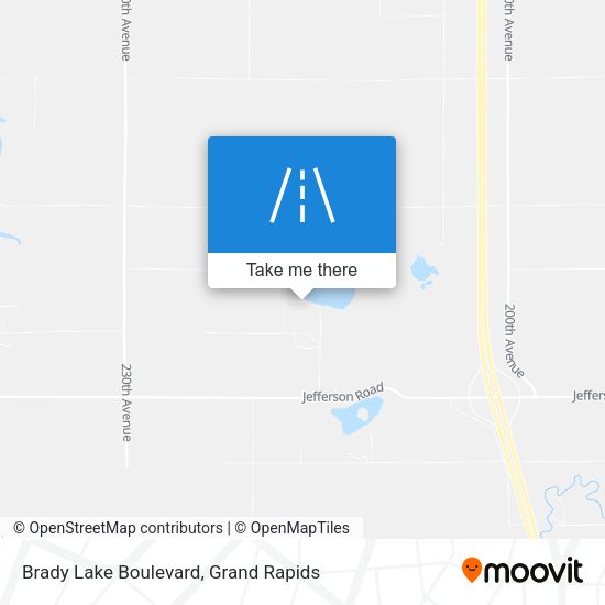 Brady Lake Boulevard map
