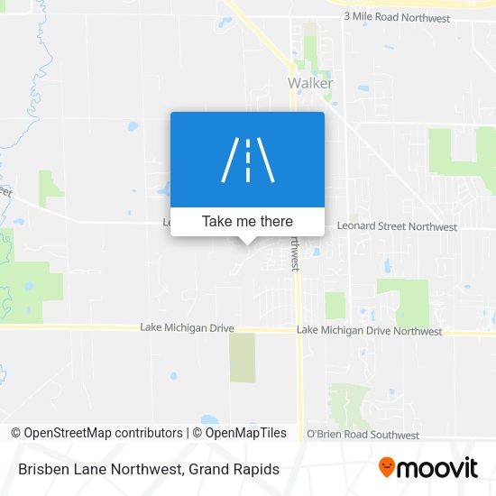 Brisben Lane Northwest map