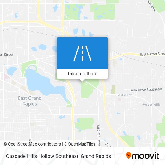 Cascade Hills-Hollow Southeast map