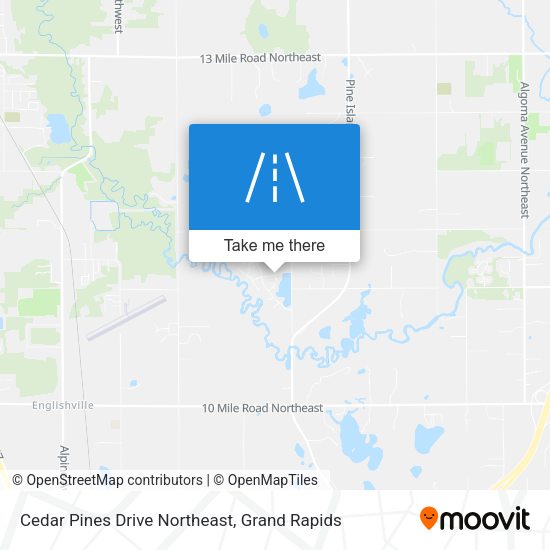 Cedar Pines Drive Northeast map