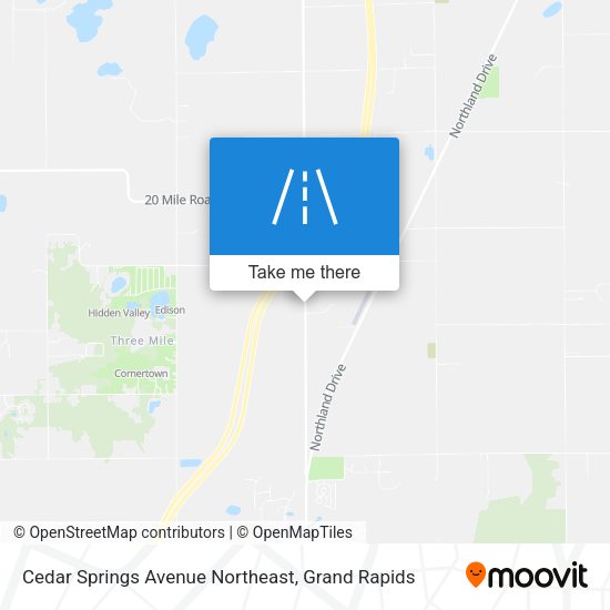 Mapa de Cedar Springs Avenue Northeast