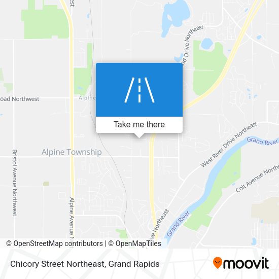 Chicory Street Northeast map