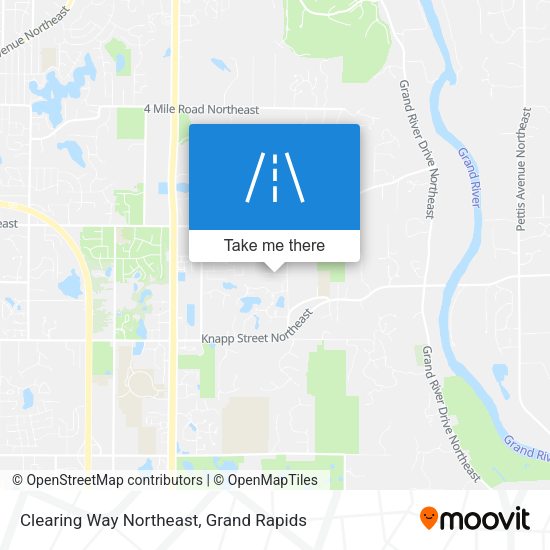 Clearing Way Northeast map