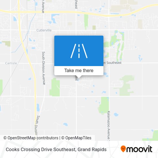 Cooks Crossing Drive Southeast map