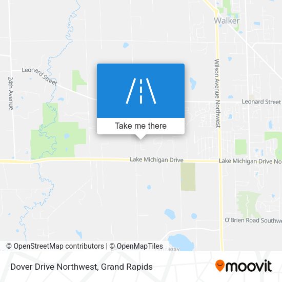 Mapa de Dover Drive Northwest