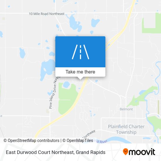 Mapa de East Durwood Court Northeast