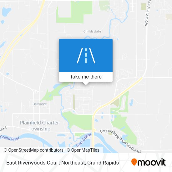 Mapa de East Riverwoods Court Northeast