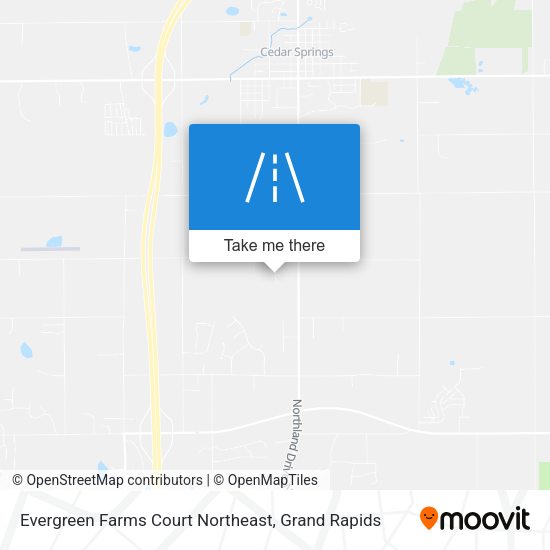 Mapa de Evergreen Farms Court Northeast