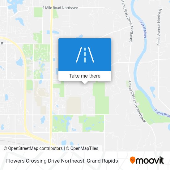 Flowers Crossing Drive Northeast map