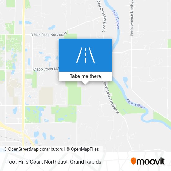 Mapa de Foot Hills Court Northeast