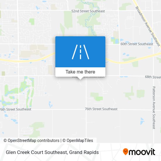 Mapa de Glen Creek Court Southeast