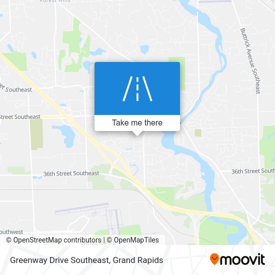 Greenway Drive Southeast map