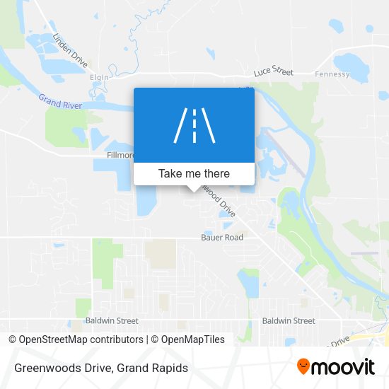 Greenwoods Drive map