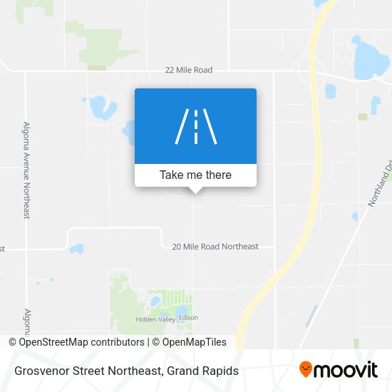Grosvenor Street Northeast map