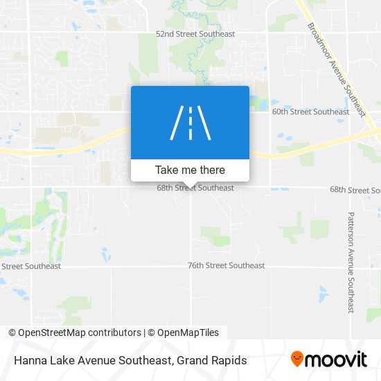 Hanna Lake Avenue Southeast map