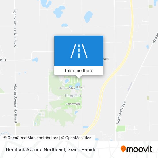 Hemlock Avenue Northeast map