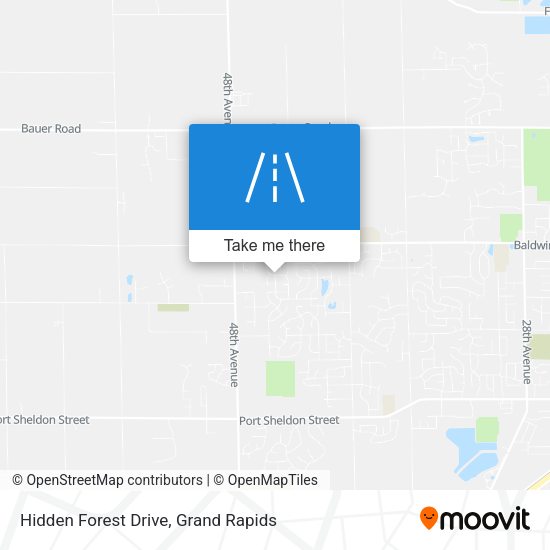 Hidden Forest Drive map