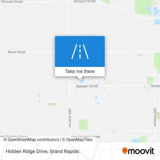 Hidden Ridge Drive map