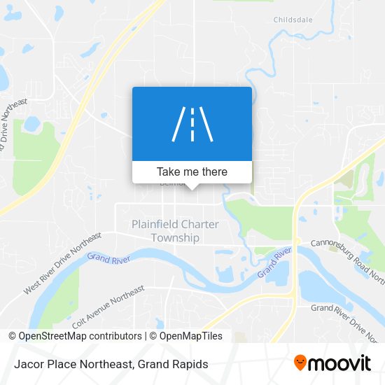 Jacor Place Northeast map