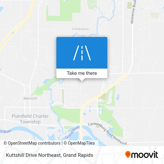 Kuttshill Drive Northeast map